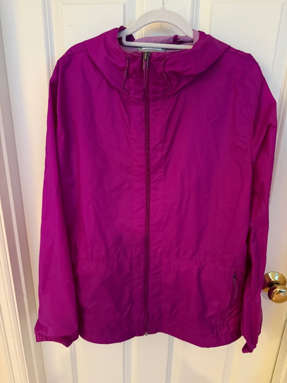 columbia light rain jacket XL fuchia